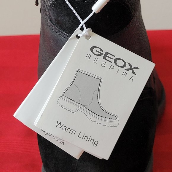 BRAND NEW, GEOX JAYLON LEATHER LACE UP BOOTS, SIZE 8!!! - Picture 3 of 9